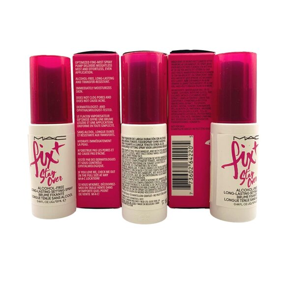 3 X MAC Fix+ Stay Over Setting Spray Deluxe Travel Size .44oz/13ml each - Picture 2 of 3